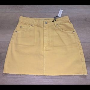 Top Shop Creme Yellow Jean Skirt